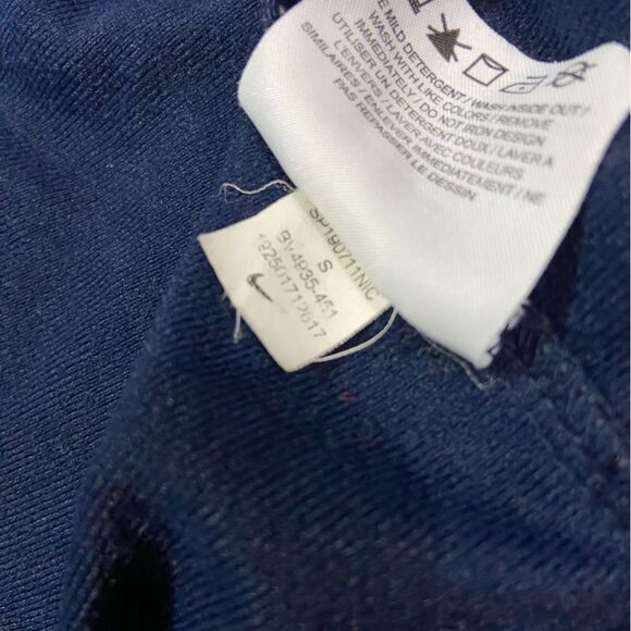 NIKE Navy + White Stripe Full Zip Jacket Small Athletic Track Suit Jacket - Picture 10 of 12